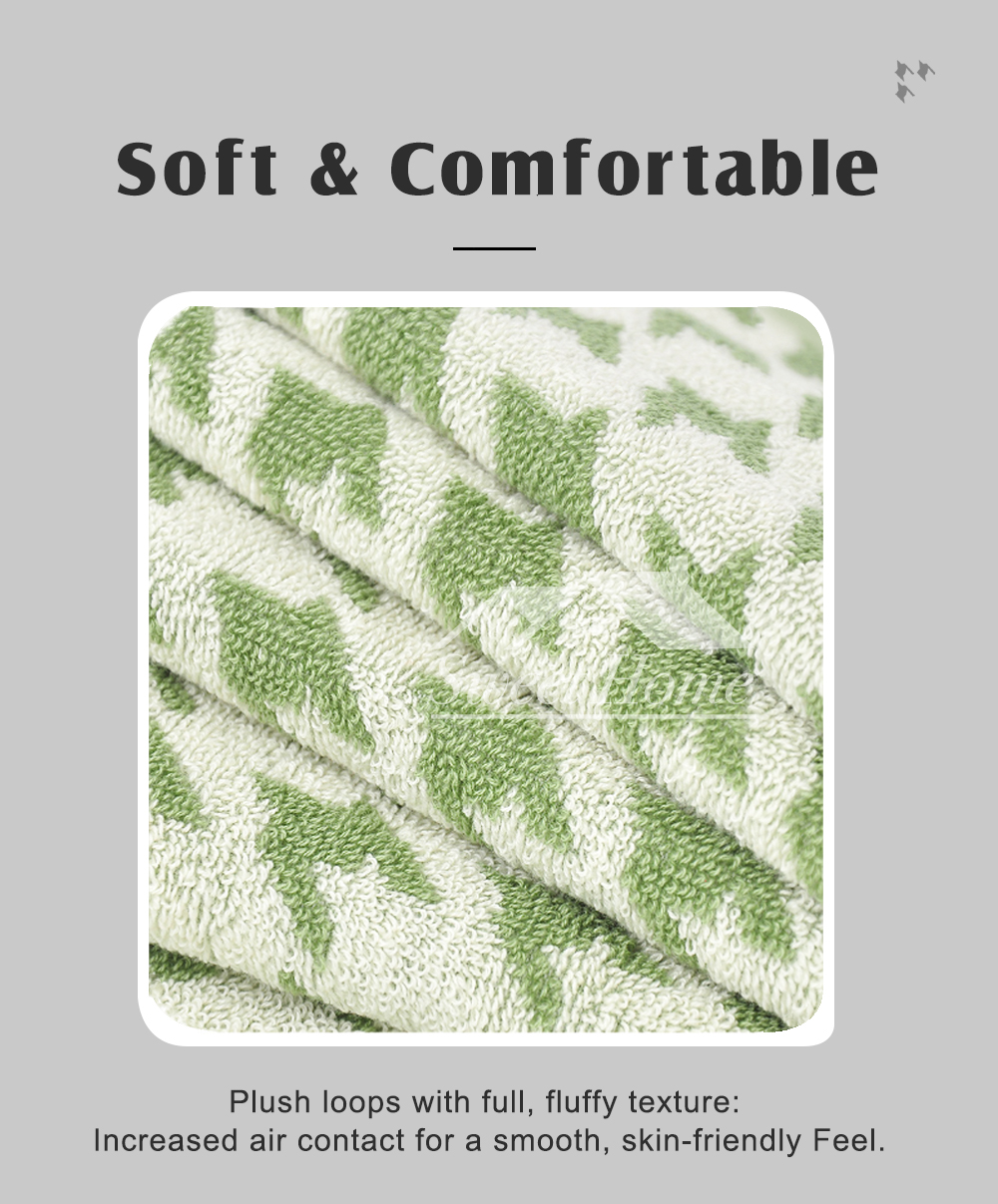 Houndstooth Pure Cotton Towel-3